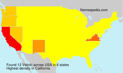 Surname Velicki in USA Surname Velicki in USA