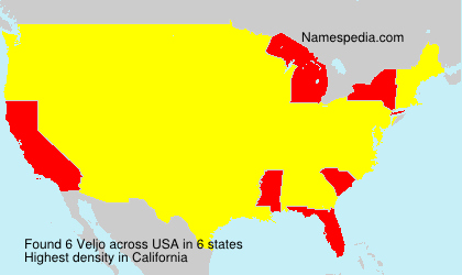 Surname Veljo in USA Surname Veljo in USA