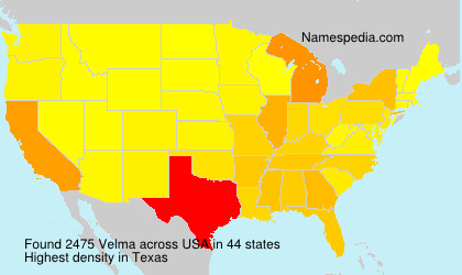 Surname Velma in USA Surname Velma in USA