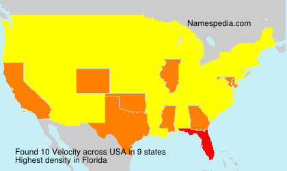 Surname Velocity in USA Surname Velocity in USA