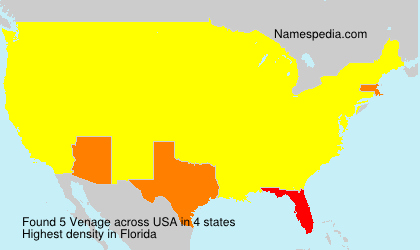 Surname Venage in USA
