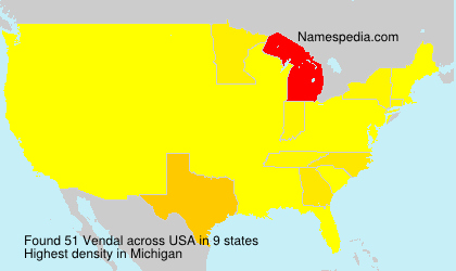 Surname Vendal in USA Surname Vendal in USA