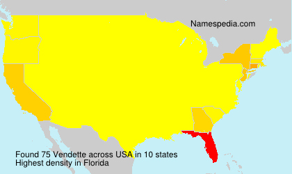 Surname Vendette in USA Surname Vendette in USA