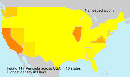 Surname Vendiola in USA Surname Vendiola in USA