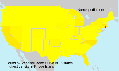 Surname Venditelli in USA Surname Venditelli in USA