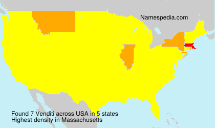 Surname Venditi in USA Surname Venditi in USA