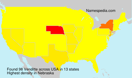 Surname Venditte in USA Surname Venditte in USA
