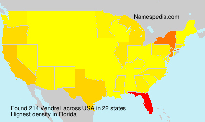 Surname Vendrell in USA Surname Vendrell in USA