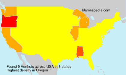 Surname Venhuis in USA Surname Venhuis in USA