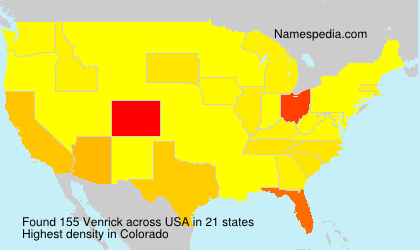 Surname Venrick in USA