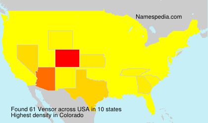 Surname Vensor in USA Surname Vensor in USA