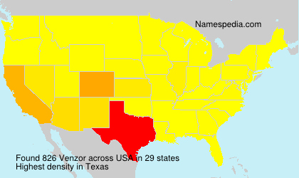 Surname Venzor in USA Surname Venzor in USA