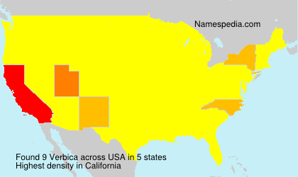 Surname Verbica in USA Surname Verbica in USA