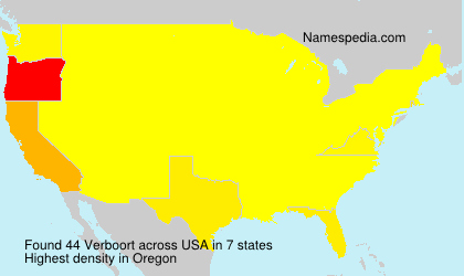 Surname Verboort in USA Surname Verboort in USA