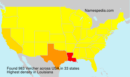 Surname Vercher in USA Surname Vercher in USA