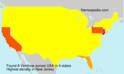 Surname Verchow in USA Surname Verchow in USA