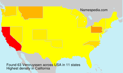 Surname Vercruyssen in USA Surname Vercruyssen in USA