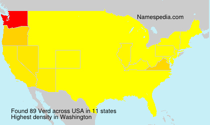 Surname Verd in USA Surname Verd in USA