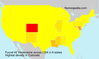 Surname Verderaime in USA Surname Verderaime in USA