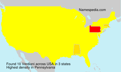 Surname Verdiani in USA Surname Verdiani in USA