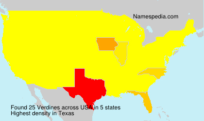Surname Verdines in USA Surname Verdines in USA