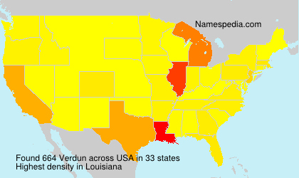 Surname Verdun in USA Surname Verdun in USA