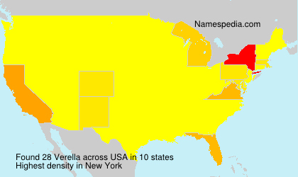 Surname Verella in USA Surname Verella in USA