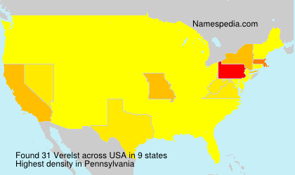 Surname Verelst in USA Surname Verelst in USA
