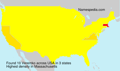 Surname Veremko in USA Surname Veremko in USA