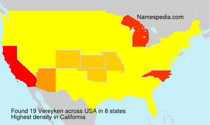 Surname Vereyken in USA Surname Vereyken in USA