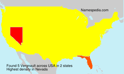 Surname Vergnault in USA Surname Vergnault in USA