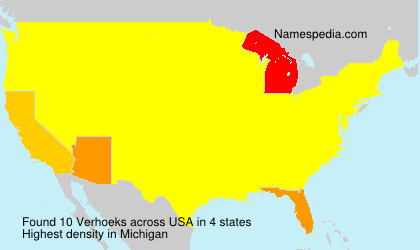 Surname Verhoeks in USA Surname Verhoeks in USA