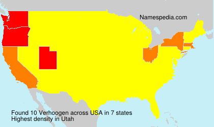 Surname Verhoogen in USA Surname Verhoogen in USA