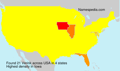 Surname Verink in USA