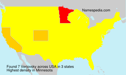 Surname Verjovsky in USA Surname Verjovsky in USA