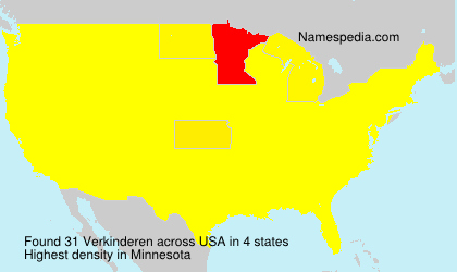 Surname Verkinderen in USA Surname Verkinderen in USA