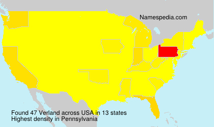 Surname Verland in USA Surname Verland in USA