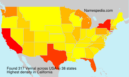 Surname Vernal in USA Surname Vernal in USA