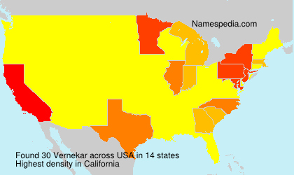 Surname Vernekar in USA Surname Vernekar in USA