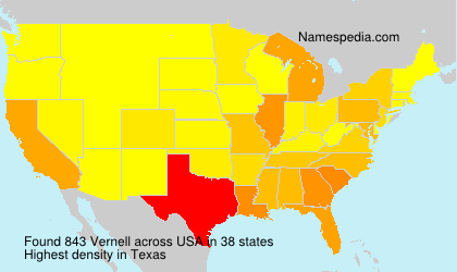 Surname Vernell in USA Surname Vernell in USA
