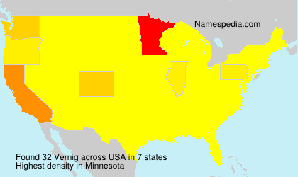 Surname Vernig in USA Surname Vernig in USA
