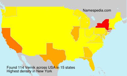 Surname Vernik in USA Surname Vernik in USA