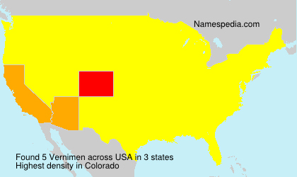 Surname Vernimen in USA Surname Vernimen in USA