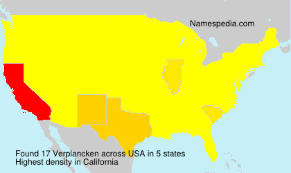 Surname Verplancken in USA Surname Verplancken in USA