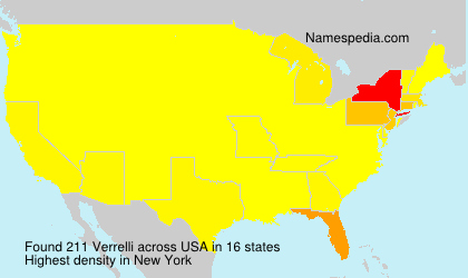 Surname Verrelli in USA Surname Verrelli in USA