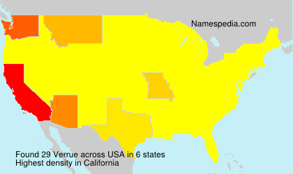 Surname Verrue in USA Surname Verrue in USA