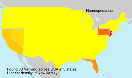 Surname Verruno in USA Surname Verruno in USA