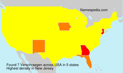 Surname Verschraegen in USA Surname Verschraegen in USA
