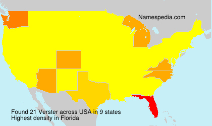 Surname Verster in USA