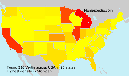 Surname Vertin in USA Surname Vertin in USA